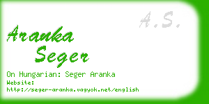 aranka seger business card